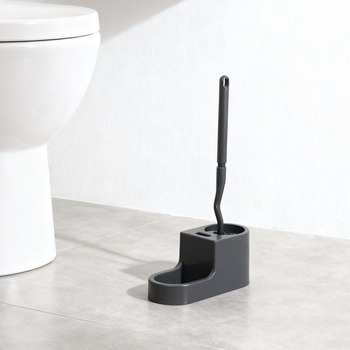 Shengjian set četke za WC s mekim vlaknima, zidni montažni bez bušenja, četka za uske prostore