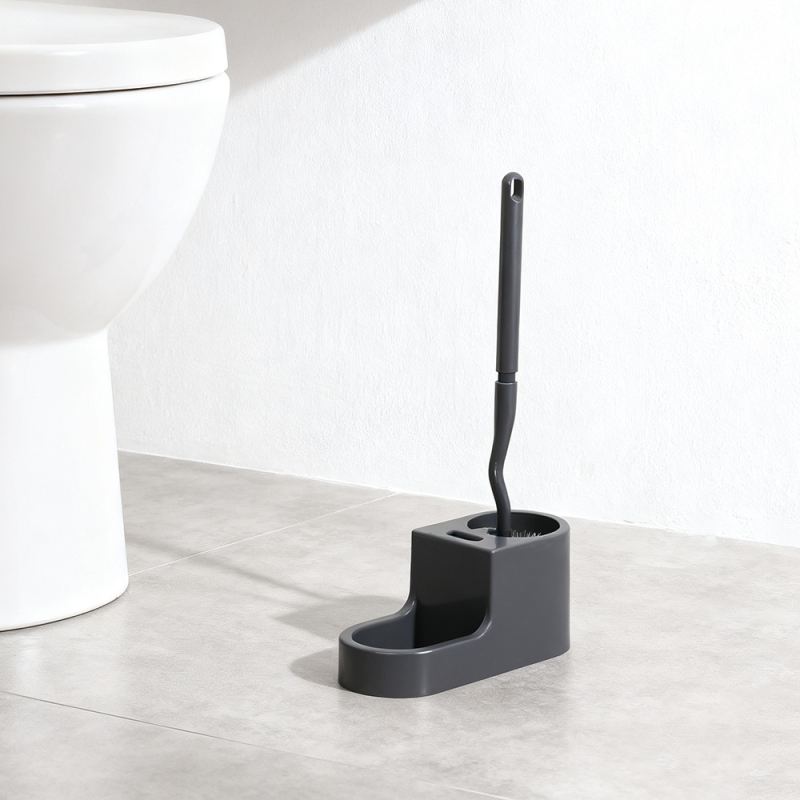 Shengjian set četke za WC s mekim vlaknima, zidni montažni bez bušenja, četka za uske prostore