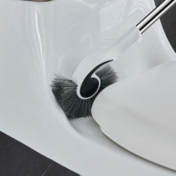 Четка за тоалетна с дълга дръжка и наклонена глава, меки четина, пластмасова конструкция, 1 бр.