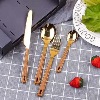 Set tacâmuri 24 de piese din oțel inoxidabil 410, finisaj oglindit, în cutie cadou