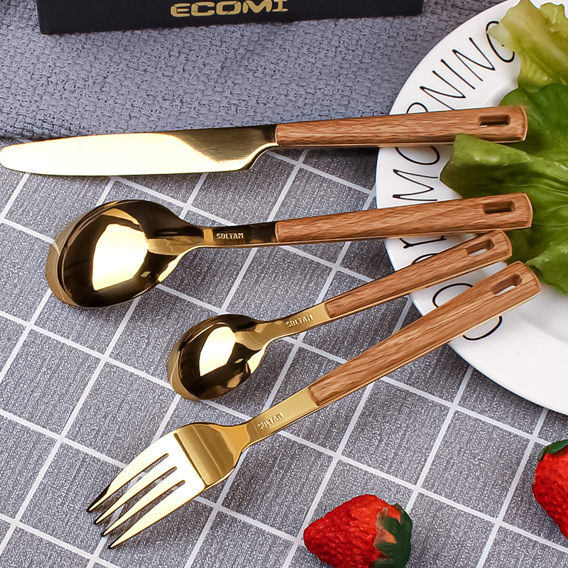 Set tacâmuri 24 de piese din oțel inoxidabil 410, finisaj oglindit, în cutie cadou