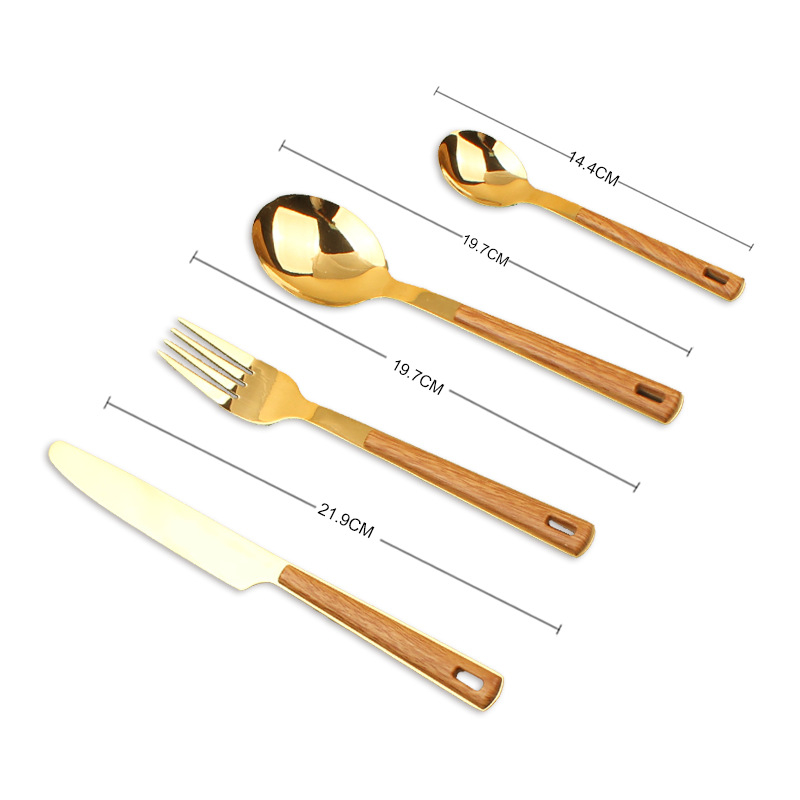 Set tacâmuri 24 de piese din oțel inoxidabil 410, finisaj oglindit, în cutie cadou