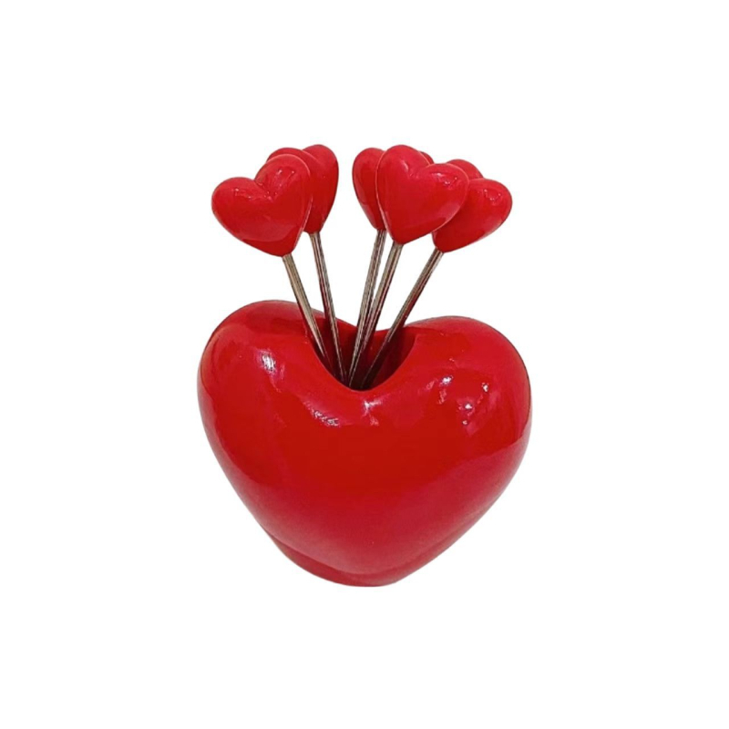 Set de furculițe pentru fructe - model desen animat, stil proaspăt și drăguț, brand Eumenie, material: viscoză