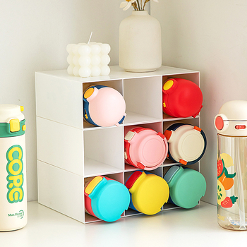 Suport pentru pahare de birou — plastic, stil modern minimalist, rezistent la praf, capacitate mare