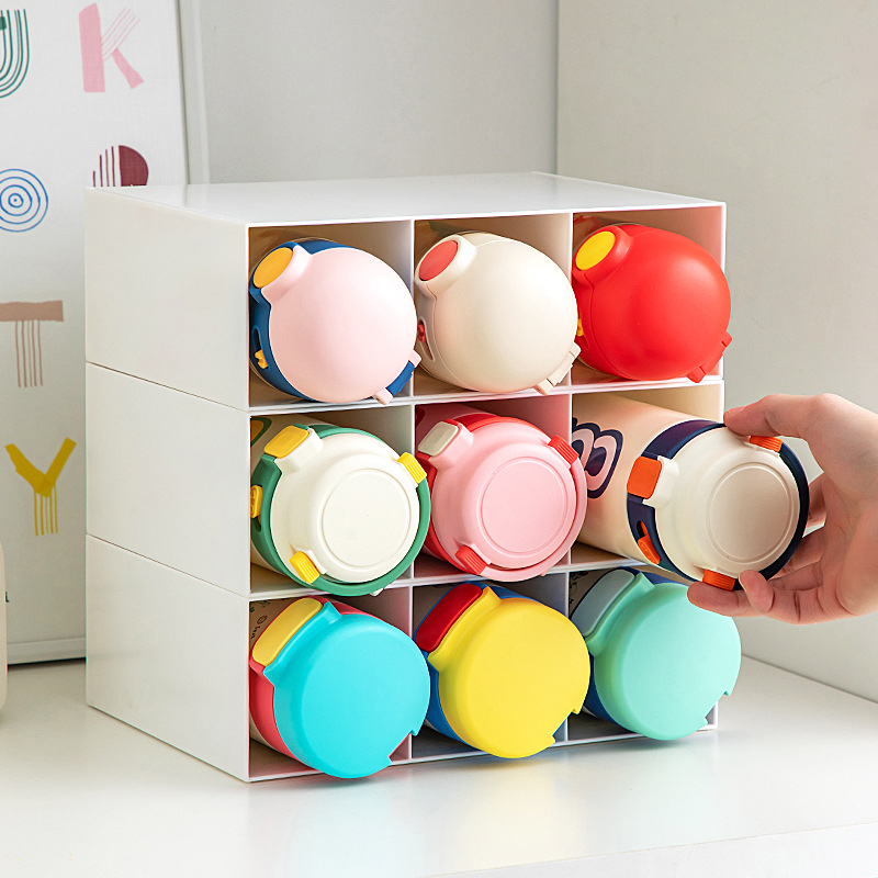 Suport pentru pahare de birou — plastic, stil modern minimalist, rezistent la praf, capacitate mare