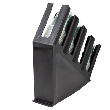 Suport din plastic pentru pahare, cu patru compartimente înclinate, turnare prin injecție, 750 g