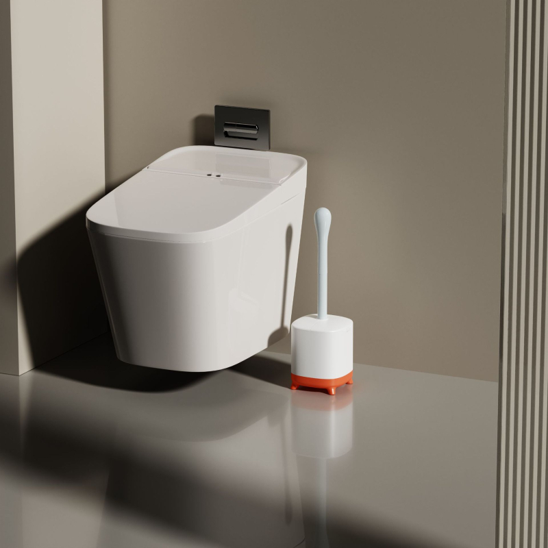 Автоматичен комплект за четка за тоалетна с база (Материал: пластмаса; Бранд: holamopa; Произход: Quzhou Longyou; Тегло: 200 g)