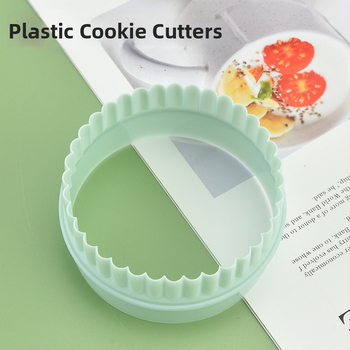 Kruhová forma na sušienky z PP, s reliéfnym vzorom, 8-dielna sada na pečenie sušienok