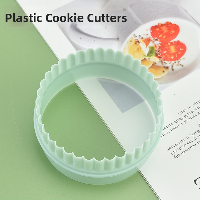 Kruhová forma na sušienky z PP, s reliéfnym vzorom, 8-dielna sada na pečenie sušienok