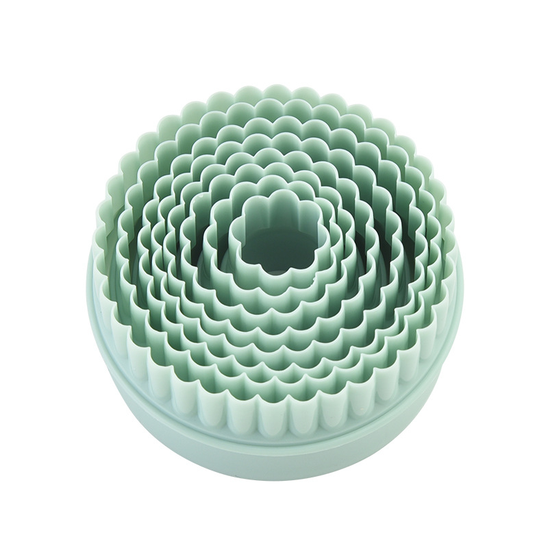 Kružni kalup za kekse od PP s reljefom, 8-dijelni set za pečenje keksa