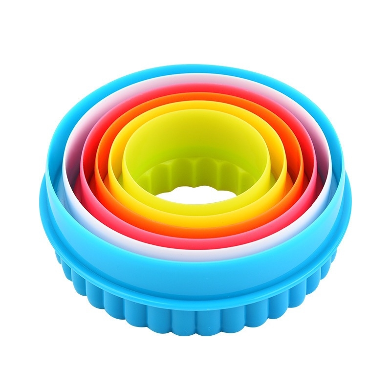 Kružni kalup za kekse od PP s reljefom, 8-dijelni set za pečenje keksa