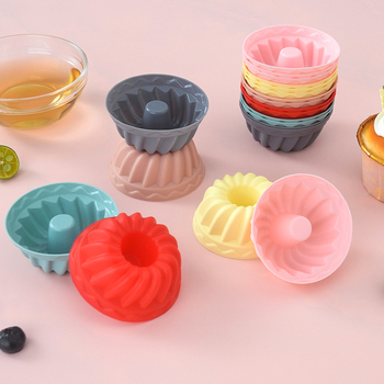 Καλούπι σιλικόνης για κέικ – στρογγυλό φορμάκι για μαφίν, φόρμα για αυγό-τάρτ, περιστρεφόμενο σκεύος ψησίματος