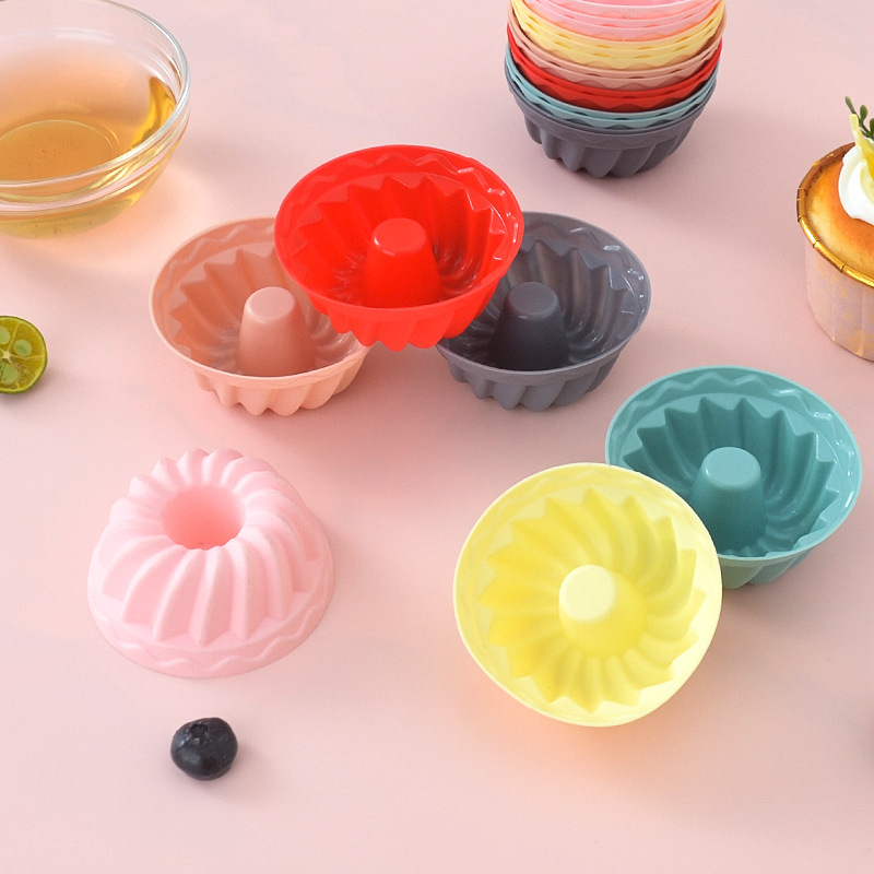 Καλούπι σιλικόνης για κέικ – στρογγυλό φορμάκι για μαφίν, φόρμα για αυγό-τάρτ, περιστρεφόμενο σκεύος ψησίματος