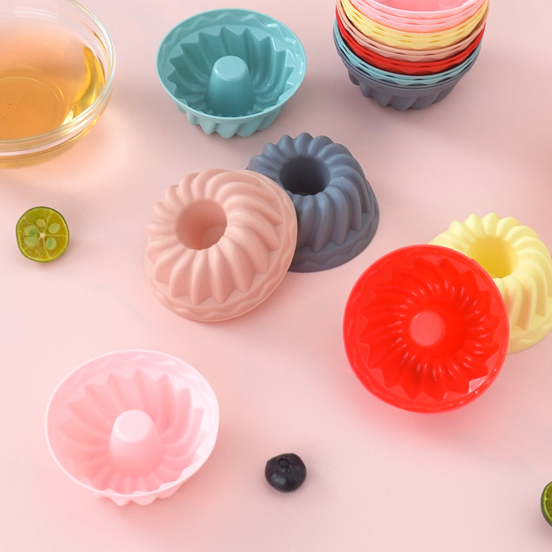 Καλούπι σιλικόνης για κέικ – στρογγυλό φορμάκι για μαφίν, φόρμα για αυγό-τάρτ, περιστρεφόμενο σκεύος ψησίματος