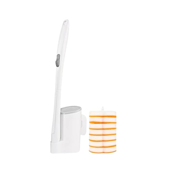 Miaojie еднократна четка за тоалетна, стенен монтаж, антибактериална, пластмасова