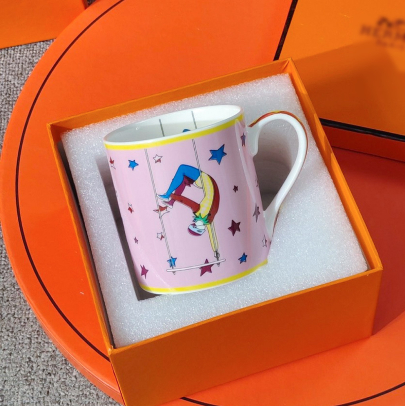 Dječji set posuđa od kostnog porcelana s uzorkom cirkuske karikature (porcelan s više od 36% kostne prašine; pogodno za mikrovalnu; mogućnost prilagodbe; kutija za darove)