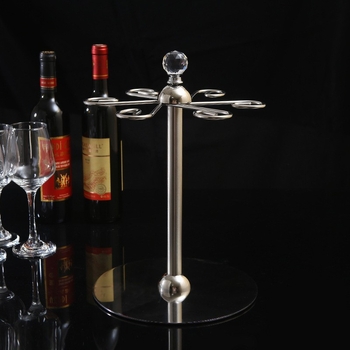Okretni držač čaša od nehrđajućeg čelika za kućni bar — jednoslojni, stolna upotreba, za čaše za vino i šampanjac