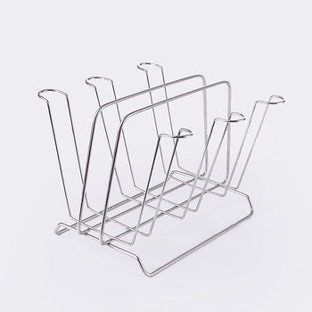 Stalak za čaše od nehrđajućeg čelika s pladnjem, OasisWJ; kućna upotreba; nosivost 1 kg; površinska obrada elektrolitičkim procesom; moderni jednostavni stil