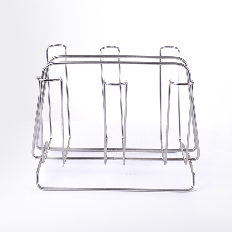 Stalak za čaše od nehrđajućeg čelika s pladnjem, OasisWJ; kućna upotreba; nosivost 1 kg; površinska obrada elektrolitičkim procesom; moderni jednostavni stil