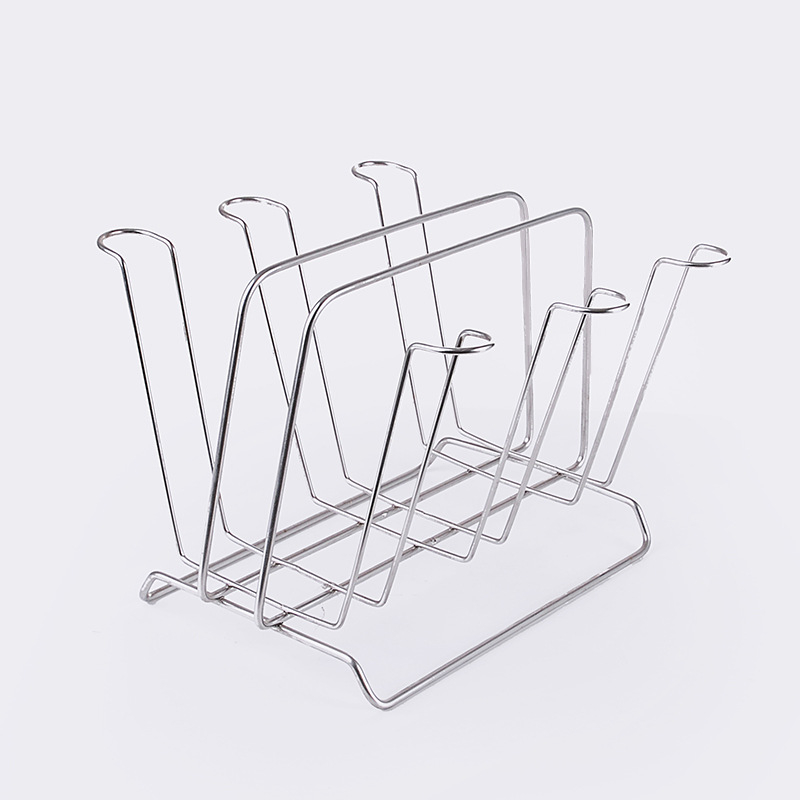 Stalak za čaše od nehrđajućeg čelika s pladnjem, OasisWJ; kućna upotreba; nosivost 1 kg; površinska obrada elektrolitičkim procesom; moderni jednostavni stil