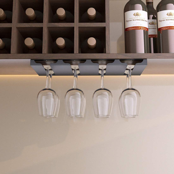 Zidni metalni držač za čaše za vino, europskog stila, obrnuti dizajn