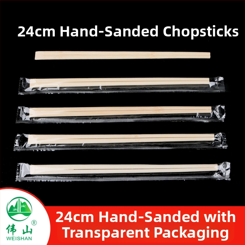 Jednorazové bambusové chopsticks značky Weishan s logom, prispôsobiteľné spracovanie, biologicky rozložiteľné, ideálne pre balenie čínskeho jedla