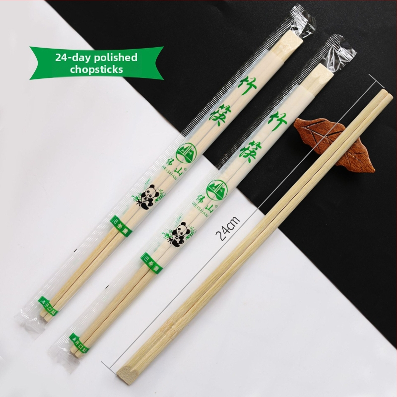 Jednorazové bambusové chopsticks značky Weishan s logom, prispôsobiteľné spracovanie, biologicky rozložiteľné, ideálne pre balenie čínskeho jedla