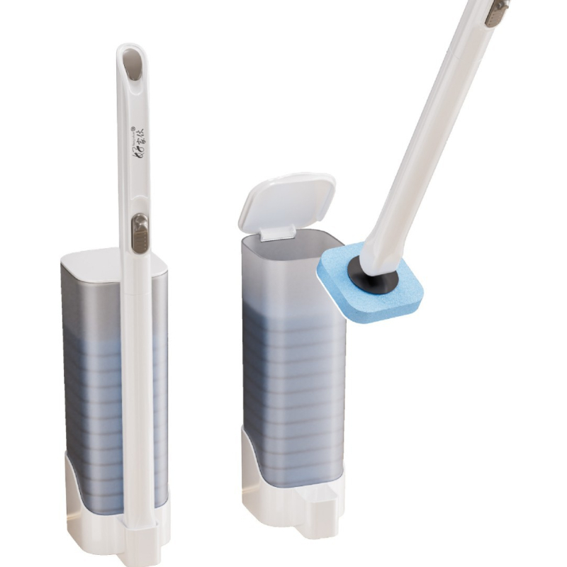 Perie de toaletă de unică folosință, montaj pe perete, cap de înlocuire | Material: plastic | Brand: Good Guy