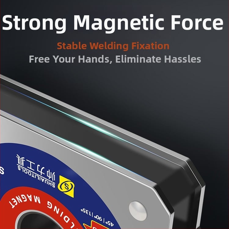 Τριγωνικός προσανατολιστής συγκόλλησης με ισχυρή μαγνητική πρόσφυση, ευθείες και κεκλιμένες γωνίες, πολυγωνική στερέωση για συγκόλληση