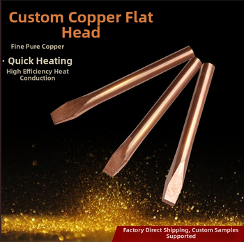 Άκρη κολλήματος από χαλκό με επίπεδη κεφαλή, για μηχανές συγκόλλησης, 350-450°C