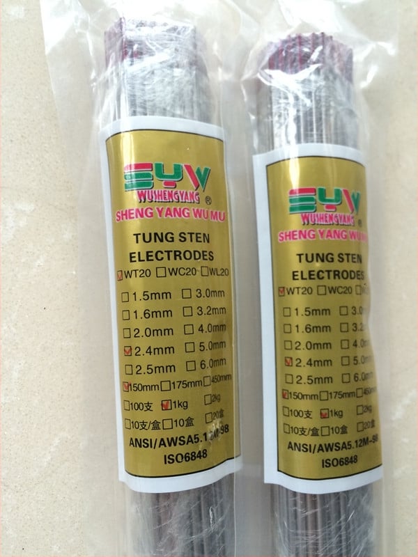 WT20 ηλεκτρόδιο βολφράμιο για συγκόλληση τόξου αργού — βελόνα και ράβδος βολφραμίου