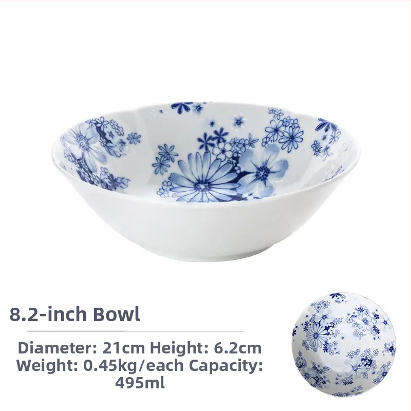 Aláglazúros kerámia tálak, 650 ml, egyszínű, modern minimalista stílus, 10 darabos készlet