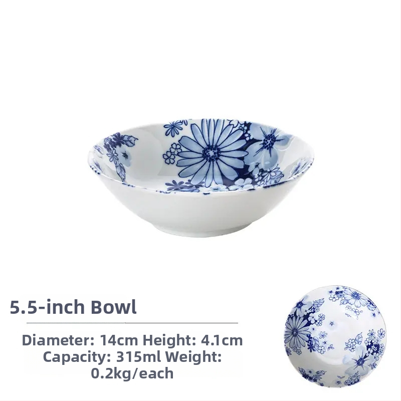 Aláglazúros kerámia tálak, 650 ml, egyszínű, modern minimalista stílus, 10 darabos készlet