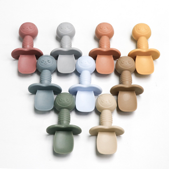 Baby silikonski set vilice i žlice s temom životinja za učenje prehrane, za djecu od 24 mjeseca