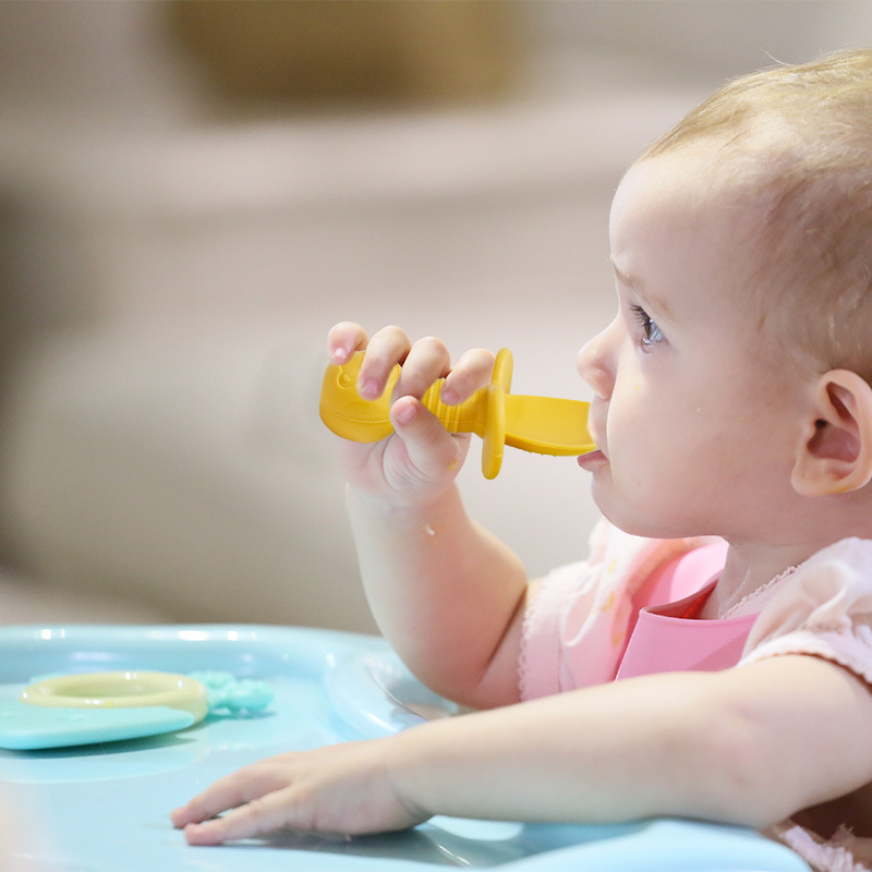 Baby silikonski set vilice i žlice s temom životinja za učenje prehrane, za djecu od 24 mjeseca