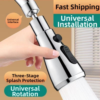 Predlžovač kohútika s ochranou proti prskaniu, pre kuchynský drez, s univerzálnym kĺbom a predĺžením, kompatibilný s modelom 2024070301