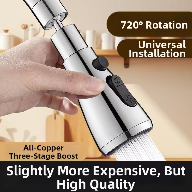 Predlžovač kohútika s ochranou proti prskaniu, pre kuchynský drez, s univerzálnym kĺbom a predĺžením, kompatibilný s modelom 2024070301