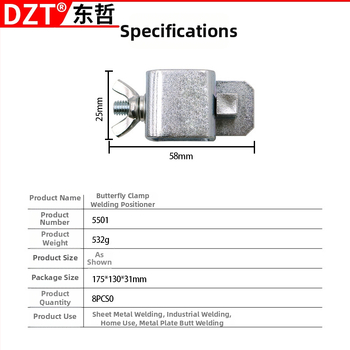 DZT 8-брой комплект щипки за заваряване тип пеперуда за локализиране