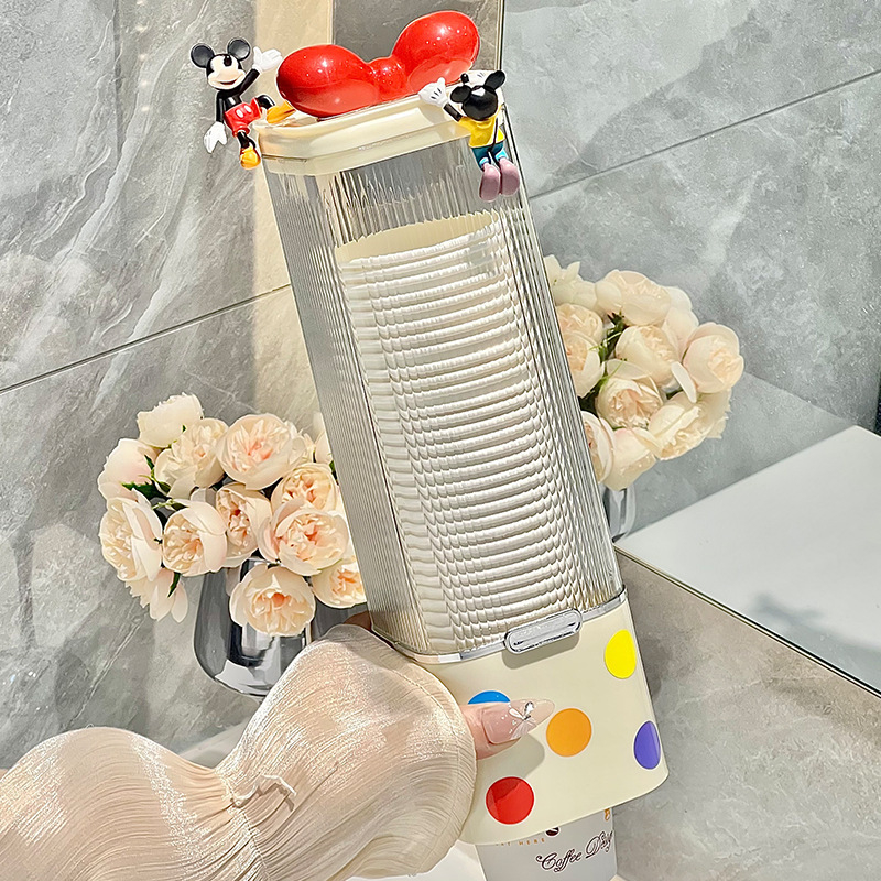 Plastični držač čaša za zidni montažni — bez bušenja, moderan minimalistički stil, stalak za čaše za kućni dispenser vode
