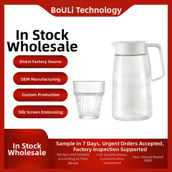 Nordický štýl súpravy sklenených karaf na studenú vodu, 5 kusov s pohármi