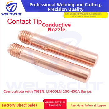 Tuowo Two-Preserved zváračová tryska pre Tweco/Lincoln 200–400A s vzduchom chladeným zvarovacím horákom; vodivá tryska Cr-Zr-Cu; modely 14H-23/14H-30/14H-35/14H-40/14H-116