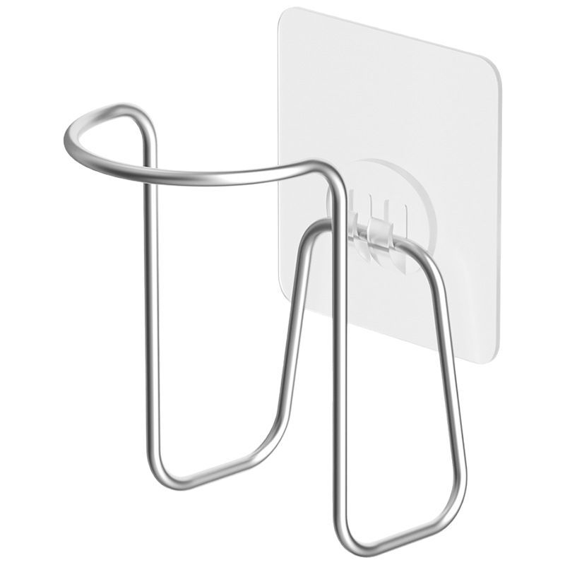 Držač čaša za zid (Materijal: Nehrđajući čelik; Funkcija: bez bušenja; Ugradnja: zidna; Stil: moderni minimalistički; Težina: 60 g)