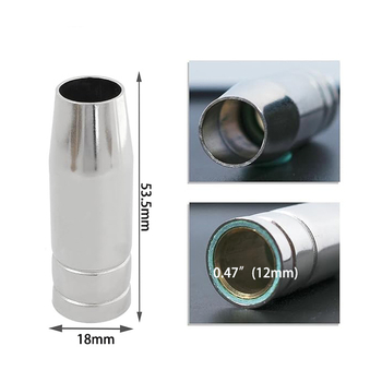 Jin Jiayue Set zaštitnih mlaznica 15AK s vodljivom mlaznicom i kućištem za plinsko-štitno zavarivanje 15AK, 13 kom., promjeri 0,6/0,8/0,9/1,0/1,2 mm