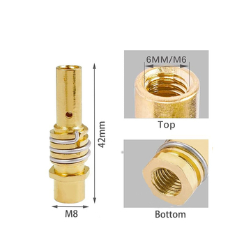 Jin Jiayue Set zaštitnih mlaznica 15AK s vodljivom mlaznicom i kućištem za plinsko-štitno zavarivanje 15AK, 13 kom., promjeri 0,6/0,8/0,9/1,0/1,2 mm