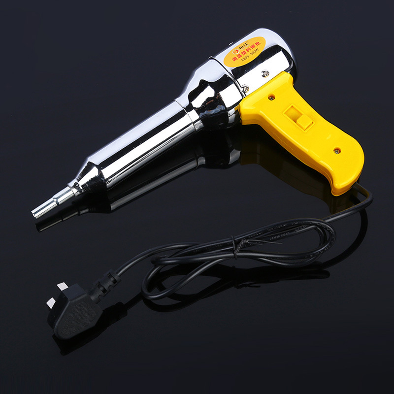 Műanyag hegesztő forrólevegős pisztoly hőmérsékletszabályozással, 500W, ipari szint, 220V, tartozék: hegesztő fúvóka, alkalmas autóvinil felhordására