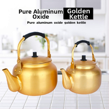 Jinxi Τσαγιέρα από αλουμίνιο με φινίρισμα οξείδωσης, στόμιο με συγκόλληση, ημιχειροποίητο, σύγχρονο μινιμαλιστικό σχέδιο