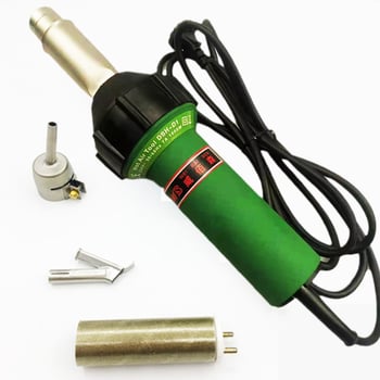 Hőmérséklet-szabályozós meleglevegős hegesztőpisztoly PP/PE/PVC műanyagokhoz, 2000W, 220V, túlmelegedés elleni védelem