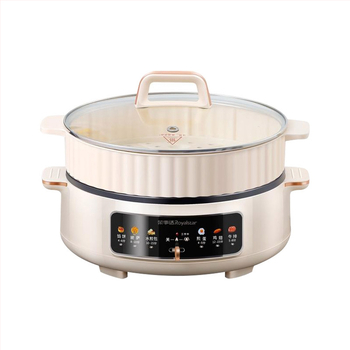 Royalstar RS-B019K Ηλεκτρική σχάρα με μεγάλη χωρητικότητα για ατμό, τηγάνισμα, ψήσιμο και γκριλ — Μοντέλο RS-B019K, Ισχύς 1400W, Τάση 220V, Συχνότητα 50Hz