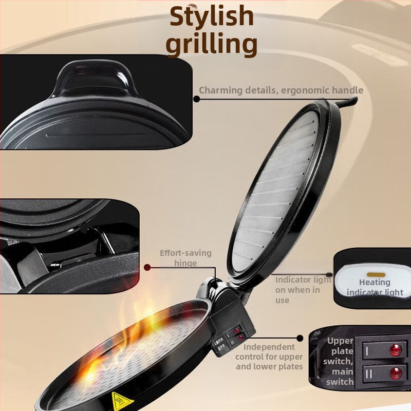 Elektrická palacinková panvica, dvojstranný visací dizajn, model JHN30F, 220V