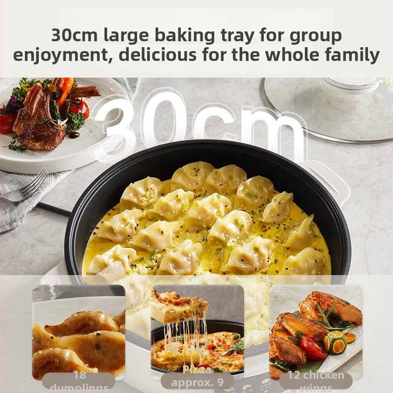 Elektrická panvica na palacinky s dvojstranným ohrevom, 220V, 1500W, vhodné pre 4–5 osôb